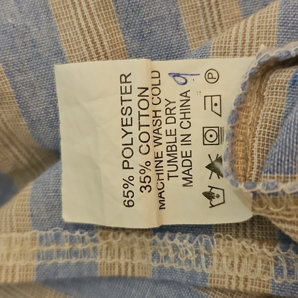 KINDRED Striped Ruffle Sleeve Floral Embroidered Peasant Peplum Babydoll Top - Picture 8 of 8